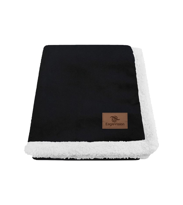 Original Lambswool Throw with Tan Patch
