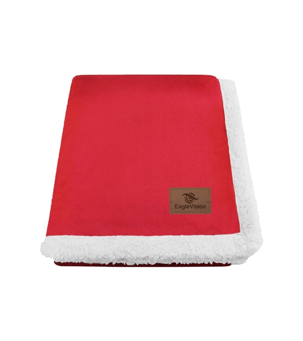 Original Lambswool Throw with Tan Patch