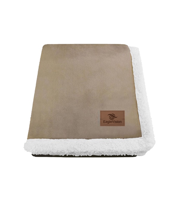 Original Lambswool Throw with Tan Patch