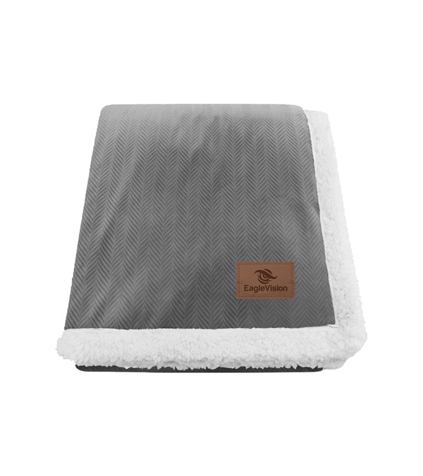 Original Lambswool Throw with Tan Patch