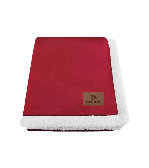 Original Lambswool Throw with Tan Patch
