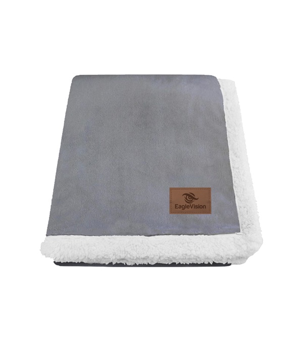 Original Lambswool Throw with Tan Patch