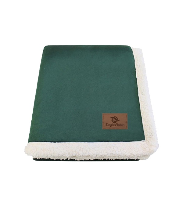 Original Lambswool Throw with Tan Patch