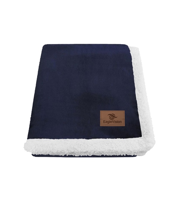 Original Lambswool Throw with Tan Patch