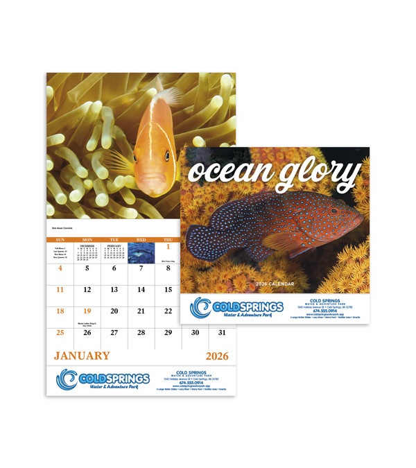 Ocean Glory Wall Calendar 2026