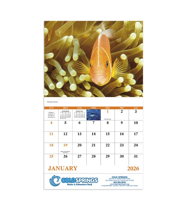 Ocean Glory Wall Calendar 2026
