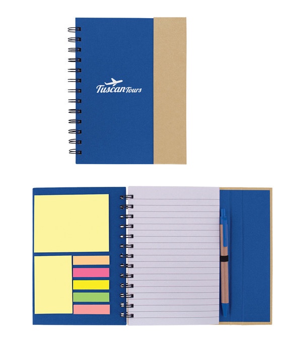 Spiral Notebook w/ Sticky Notes