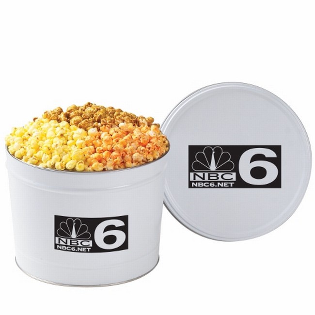 Custom 2 Gallon 3-Way Popcorn Tin
