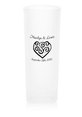 2 oz. Frosted Shooter Logo Shot Glasses