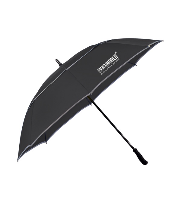 62&quot; RPET Golf Umbrella w/ Reflective Trim