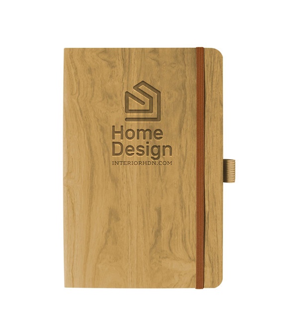 Soft Touch Wood Grain Journal - Deboss