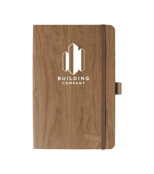 Soft Touch Wood Grain Journal - Screen Print