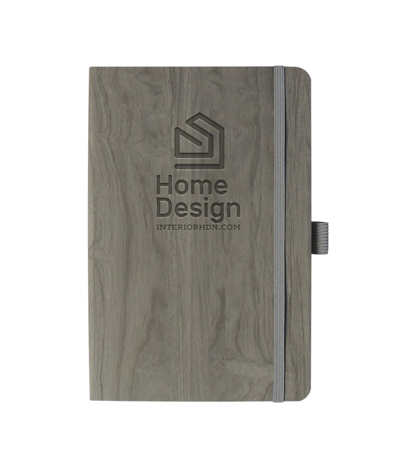 Soft Touch Wood Grain Journal - Deboss