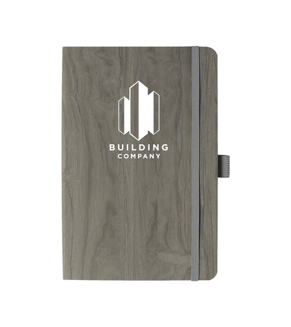 Soft Touch Wood Grain Journal - Screen Print