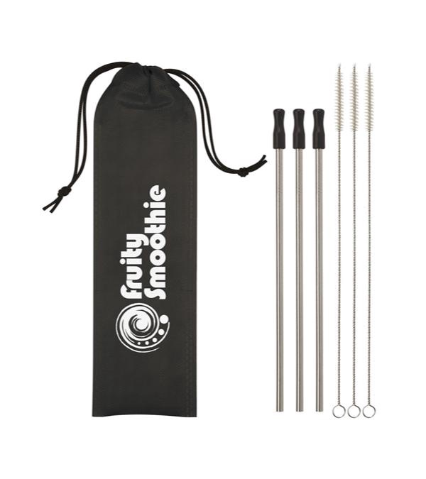 3-Pack Stainless Steel Straw Kit