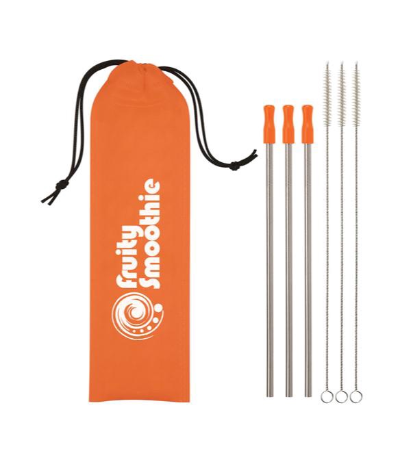 3-Pack Stainless Steel Straw Kit