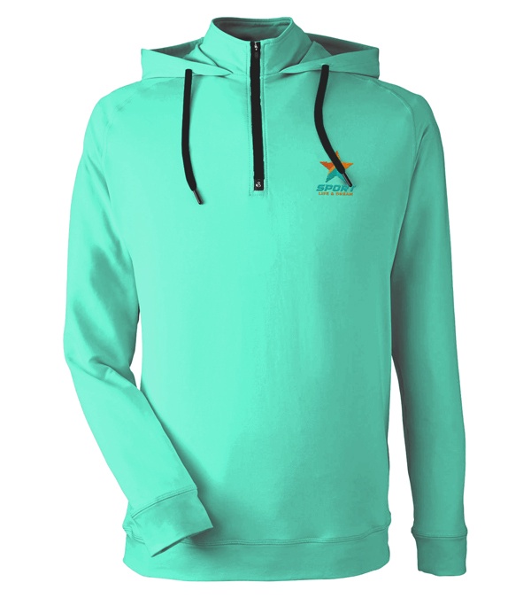 Swannies Golf Unisex Vandyke Quarter-Zip Hooded Sweatshirt - Embroidery