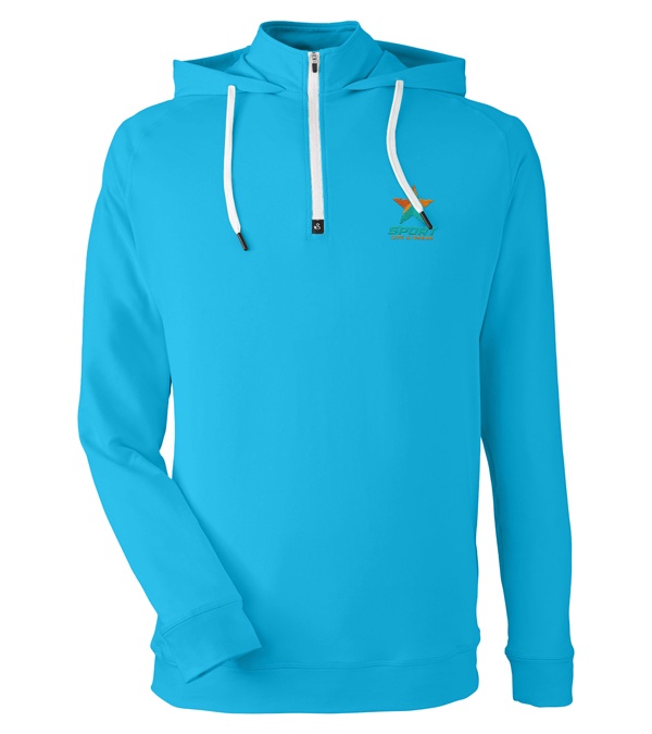 Swannies Golf Unisex Vandyke Quarter-Zip Hooded Sweatshirt - Embroidery