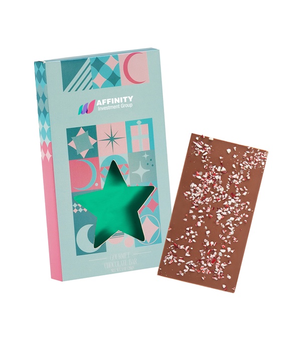 1 oz Peppermint Belgian Chocolate in Star Window