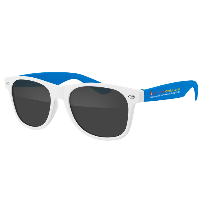 Two-Tone Retro Vibes White Frame Sunglasses