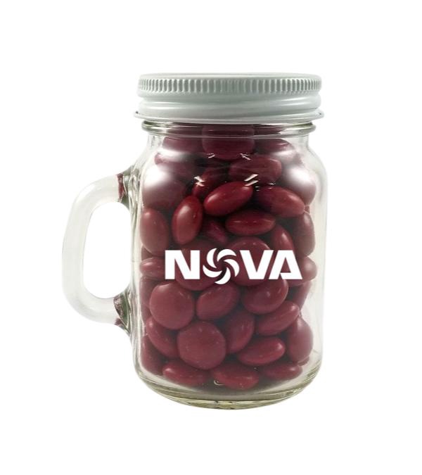 3.25 oz. Glass Mini Mason Jar - Chocolate Buttons