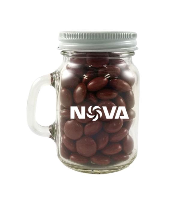 3.25 oz. Glass Mini Mason Jar - Chocolate Buttons