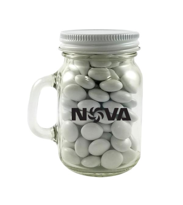 3.25 oz. Glass Mini Mason Jar - Chocolate Buttons