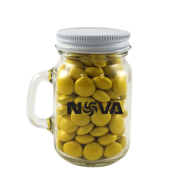 3.25 oz. Glass Mini Mason Jar - Chocolate Buttons