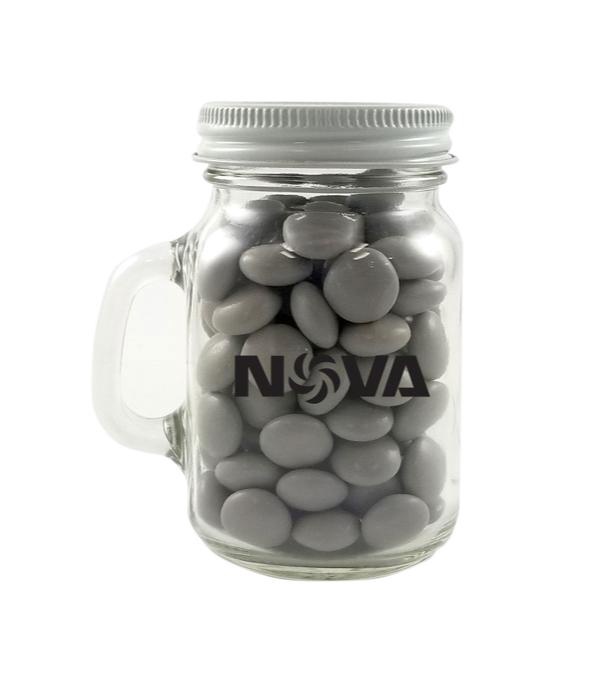 3.25 oz. Glass Mini Mason Jar - Chocolate Buttons