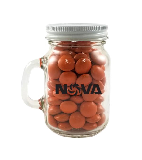 3.25 oz. Glass Mini Mason Jar - Chocolate Buttons