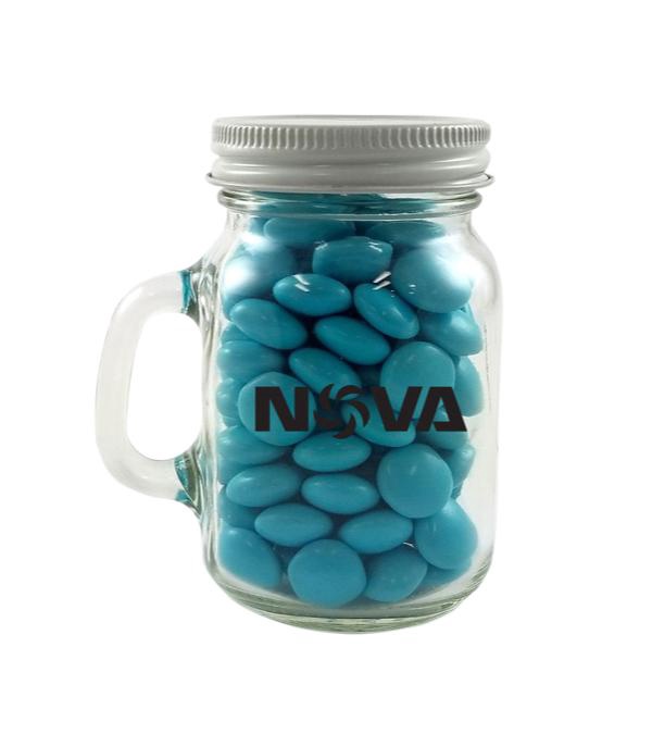 3.25 oz. Glass Mini Mason Jar - Chocolate Buttons