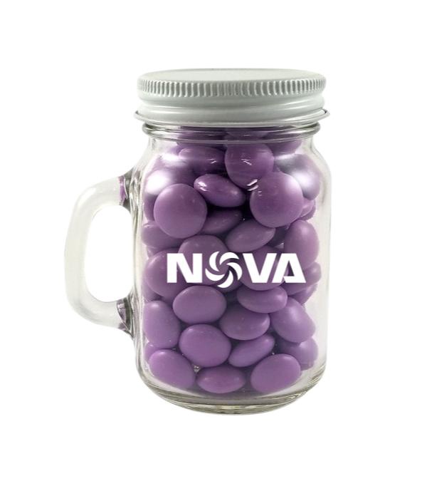 3.25 oz. Glass Mini Mason Jar - Chocolate Buttons