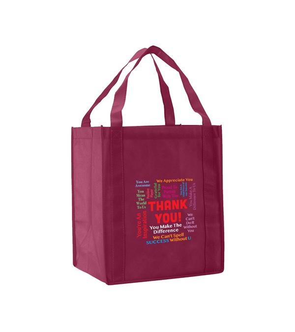 Words of Praise Thank you Non-Woven Grocery Tote