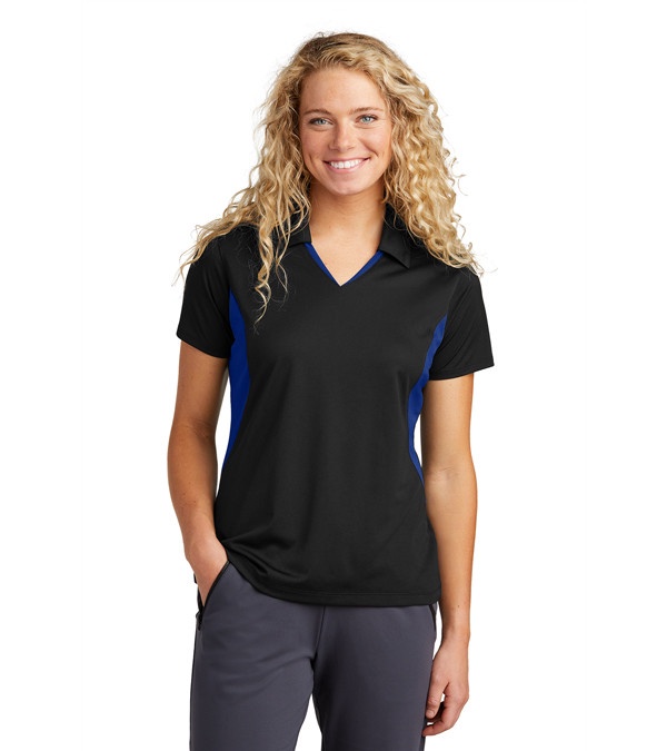 Sport-Tek® Ladies Side Blocked Micropique SPORTWICK® Polo - Embroidered
