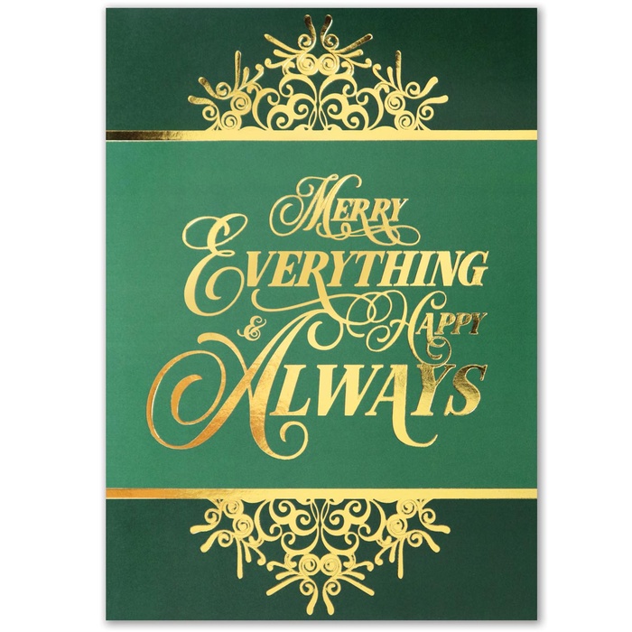 Classic Merry Everything Holiday Greeting Card