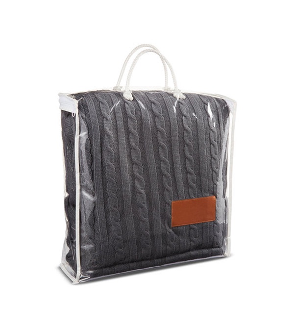 Leeman Cable Knit Sherpa Throw