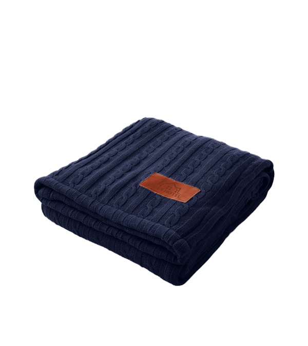 Leeman Cable Knit Sherpa Throw