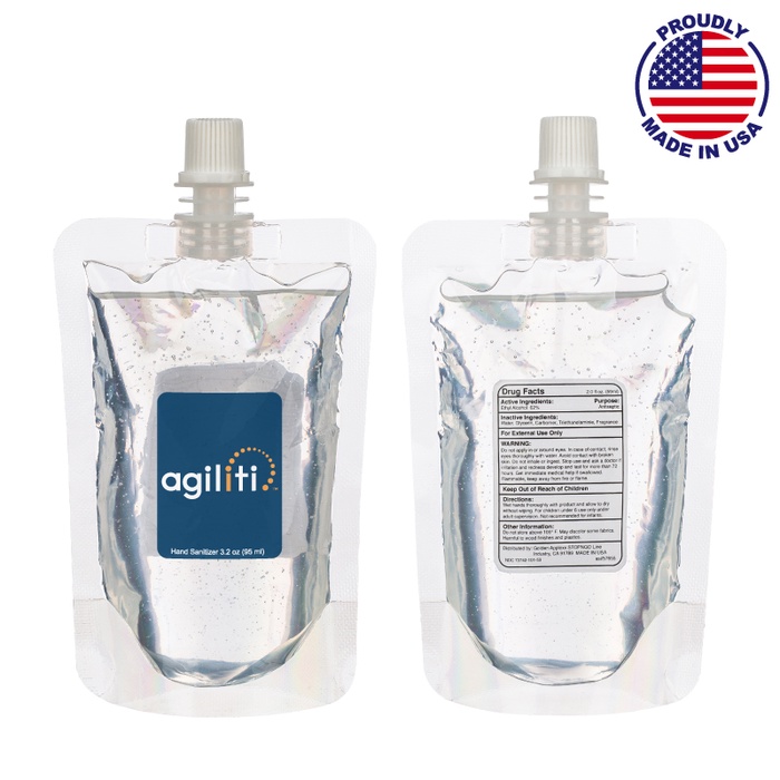 3.2 oz. 70% Antibacterial Hand Sanitizer in Custom Gel Pouches