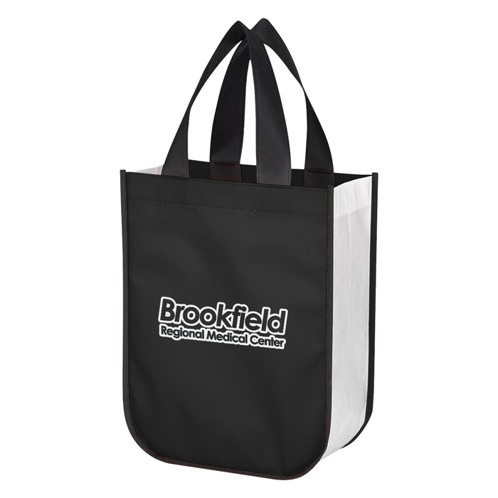 Non-Woven Shopper Tote Bag With 100% RPET Material