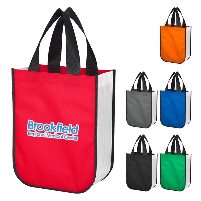 Non-Woven Shopper Tote Bag With 100% RPET Material