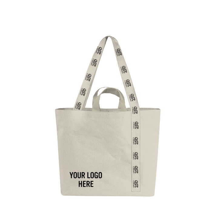 America250™ 14 oz. Recycled Mono-Strap Canvas Tote Bag