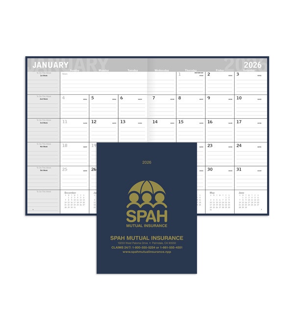 Classic Monthly Planner 2026