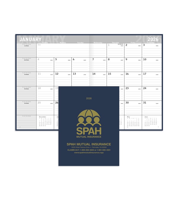 Classic Monthly Planner 2026