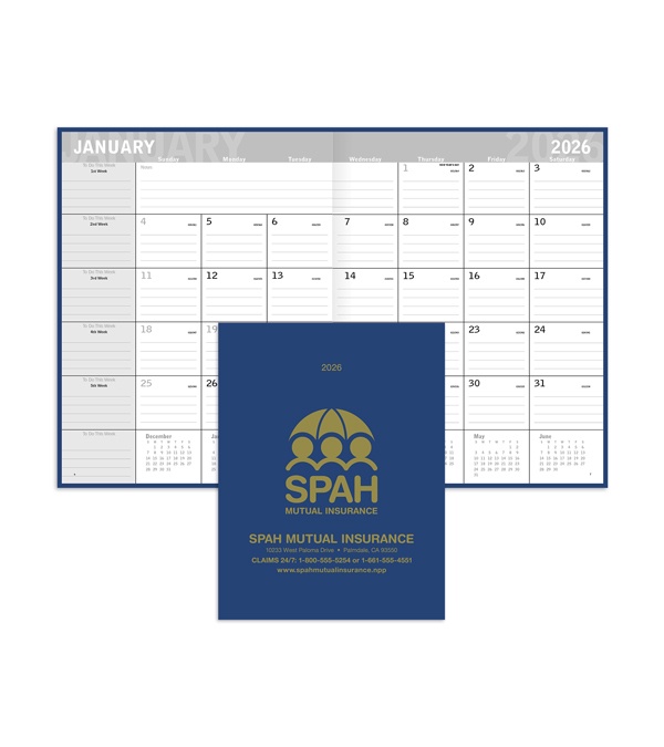 Classic Monthly Planner 2026