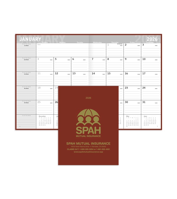 Classic Monthly Planner 2026