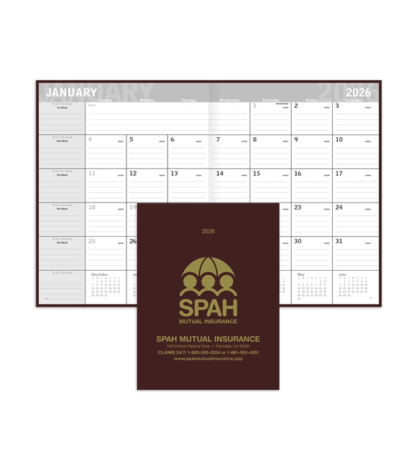 Classic Monthly Planner 2026