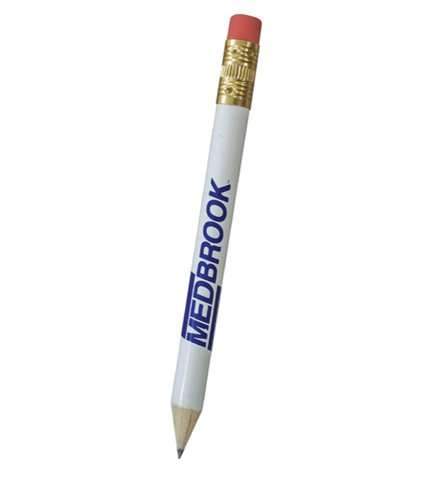 Round Golf Pencil with Eraser