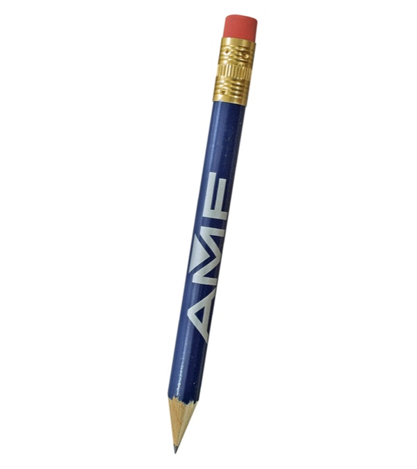 Round Golf Pencil with Eraser