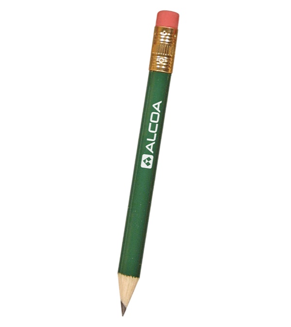 Round Golf Pencil with Eraser