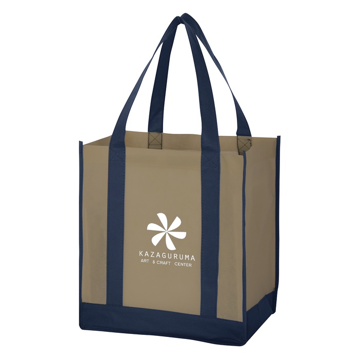 Non Woven Two-Tone Shopper Tote Bag